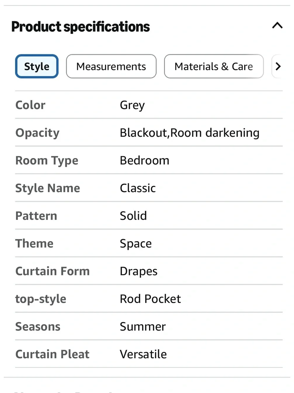 Amazon Gray Curtain‎ Panel Set - Solid Gray Drapes